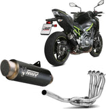 Impianto Di Scarico Completo Non Catalizzato E Con Omologazione Suono Gppro Inox Nero - Mivv Compatibile Con Kawasaki Z 900 (2017-2024)