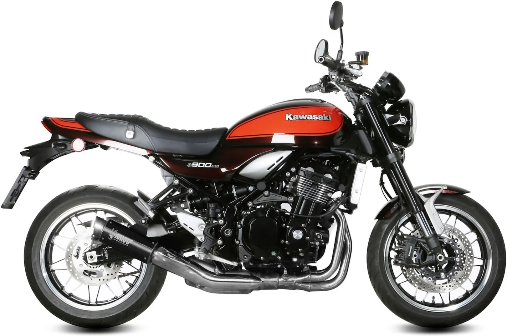 Terminale Di Scarico Con Omologazione Suono Gppro Inox Nero - Mivv Compatibile Con Kawasaki Z 900 Rs (2018-2024)