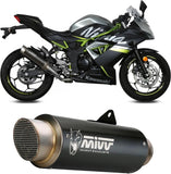 Terminale Di Scarico Con Omologazione Suono Gppro Inox Nero - Mivv Compatibile Con Kawasaki Ninja 125 (2019-2024)