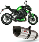 Terminale Di Scarico Con Omologazione Suono Suono Inox Carbonio - Mivv Compatibile Con Kawasaki Z 900 (2020-2024)