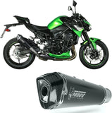 Terminale Di Scarico Con Omologazione Suono Delta Race Inox Nero Carbonio - Mivv Compatibile Con Kawasaki Z 900 (2020-2024)