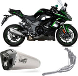 Impianto Di Scarico Completo Non Catalizzato E Con Omologazione Suono Delta Race Inox Carbonio - Mivv Compatibile Con Kawasaki Ninja 1000 Sx (2020-2024)