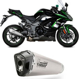 Exhaust Tip With Noise Certification Delta Race Stainless Steel Carbon - Mivv Compatible With Kawasaki Ninja 1000 Tourer (2020-2024)