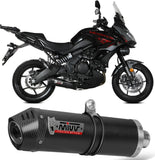 Impianto Di Scarico Completo Catalizzato E Con Omologazione Suono Oval Carbonio Carbonio - Mivv Compatibile Con Kawasaki Versys 650 (2021-2023)
