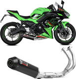 Impianto Di Scarico Completo Catalizzato E Con Omologazione Suono Oval Carbonio Carbonio - Mivv Compatibile Con Kawasaki Z 650 (2024)