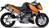 Doppio Terminale Di Scarico Catalizzato E Con Omologazione Suono Suono Inox Carbonio - Mivv Compatibile Con Ktm 990 Super Duke (2005-2011)