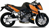 Doppio Terminale Di Scarico Catalizzato E Con Omologazione Suono Suono Inox Nero Carbonio - Mivv Compatibile Con Ktm 990 Super Duke (2005-2011)