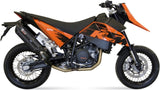 Doppio Terminale Di Scarico Non Catalizzato Con Omologazione Suono Suono Inox Nero Carbonio - Mivv Compatibile Con Ktm 690 Sm (2007-2012)