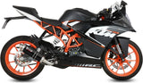 Impianto Di Scarico Completo Non Catalizzato E Con Omologazione Suono Gp Inox Nero - Mivv Compatibile Con Ktm Rc 125 (2014-2016)