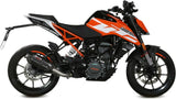 Terminale Di Scarico Con Omologazione Suono Suono Inox Nero Carbonio - Mivv Compatibile Con Ktm Rc 125 (2017-2020)