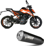 Terminale Di Scarico Con Omologazione Suono X-M1 Inox Nero - Mivv Compatibile Con Ktm 390 Duke (2017-2020)