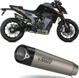 Terminale Di Scarico Con Omologazione Suono X-M5 Titanio Carbonio - Mivv Compatibile Con Ktm 790 Duke (2023-2024)