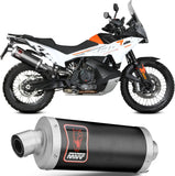 Terminale Di Scarico Con Omologazione Suono Dakar Inox Nero - Mivv Compatibile Con Ktm 890 Adventure - R (2020-2024)