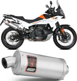 Terminale Di Scarico Con Omologazione Suono Dakar Inox - Mivv Compatibile Con Ktm 790 Adventure - R (2019-2020)