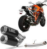 Doppio Terminale Di Scarico Non Catalizzato Con Omologazione Suono Mk3 Carbonio - Mivv Compatibile Con Ktm Duke 1290 (2014-2019)
