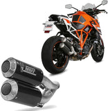 Doppio Terminale Di Scarico Con Omologazione Suono Mk3 Carbonio - Mivv Compatibile Con Ktm Duke 1290 (2014-2019)
