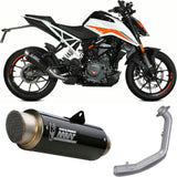 Impianto Di Scarico Completo Non Catalizzato E Con Omologazione Suono Gppro Carbonio - Mivv Compatibile Con Ktm 390 Duke (2021-2023)