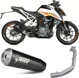 Impianto Di Scarico Completo Non Catalizzato E Con Omologazione Suono X-M1 Inox Nero - Mivv Compatibile Con Ktm 125 Duke (2021-2023)