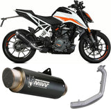 Impianto Di Scarico Completo Non Catalizzato E Con Omologazione Suono Gppro Inox Nero - Mivv Compatibile Con Ktm 390 Duke (2021-2023)