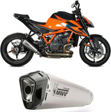 Terminale Di Scarico Con Omologazione Suono Delta Race Inox Carbonio - Mivv Compatibile Con Ktm Duke 1290 (2020-2024)