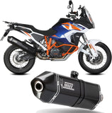 Terminale Di Scarico Con Omologazione Suono Speed Edge Inox Nero Carbonio - Mivv Compatibile Con Ktm 1290 Super Adventure - R - S - T (2021-2024)