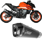 Exhaust Tip With Noise Certification Delta Race Steel Black Carbon - Mivv Compatible With Ktm 990 Duke (2024)
