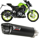 Impianto Di Scarico Completo Catalizzato E Con Omologazione Suono Gp Inox Nero Carbonio - Mivv Compatibile Con Keeway Rkf 125 (2021-2024)