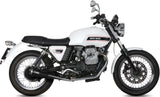 Doppio Terminale Di Scarico Catalizzato E Con Omologazione Suono Ghibli Inox Nero - Mivv Compatibile Con Moto Guzzi V7 Classic (2008-2016)
