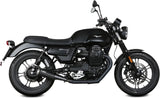 Doppio Terminale Di Scarico Non Catalizzato Con Omologazione Suono Ghibli Inox Nero - Mivv Compatibile Con Moto Guzzi V7 Iii (2017-2020)