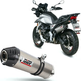 Terminale Di Scarico Con Omologazione Suono Oval Titanio Carbonio - Mivv Compatibile Con Moto Guzzi V85 Tt (2019-2024)