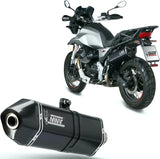 Terminale Di Scarico Con Omologazione Suono Speed Edge Inox Nero Carbonio - Mivv Compatibile Con Moto Guzzi V85 Tt (2019-2024)
