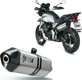 Terminale Di Scarico Con Omologazione Suono Speed Edge Inox Carbonio - Mivv Compatibile Con Moto Guzzi V85 Tt (2019-2024)