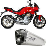 Terminale Di Scarico Con Omologazione Suono Delta Race Inox Carbonio - Mivv Compatibile Con Moto Guzzi V 100 Mandello 1000 (2022-2024)