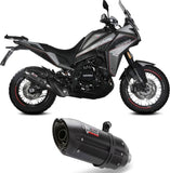 Terminale Di Scarico Con Omologazione Suono Suono Inox Nero Carbonio - Mivv Compatibile Con Moto Morini X-Cape 649 (2021-2024)