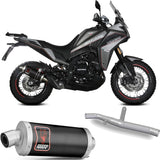 Non-Catalytic Exhaust Tip With Sound Certification Dakar Steel Black - Mivv Compatible With Moto Morini X-Cape 649 (2021-2024)