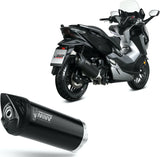 Terminale Di Scarico Catalizzato E Con Omologazione Suono Mover Inox Nero - Mivv Compatibile Con Honda Forza 300 (2018-2020)