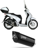 Impianto Di Scarico Completo Catalizzato E Con Omologazione Suono Mover Inox Nero - Mivv Compatibile Con Honda Sh 125 (2013-2016)