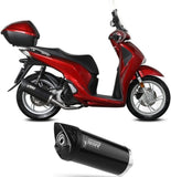 Impianto Di Scarico Completo Catalizzato E Con Omologazione Suono Mover Inox Nero - Mivv Compatibile Con Honda Sh 150 (2017-2019)