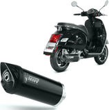 Terminale Di Scarico Non Catalizzato E Con Omologazione Suono Mover Inox Nero - Mivv Compatibile Con Piaggio Vespa Gts 300 (2008-2020)