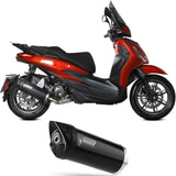Non-Catalytic Exhaust Tip With Sound Certification Mover Steel Black - Mivv Compatible With Piaggio Beverly 400 (2021-2024)