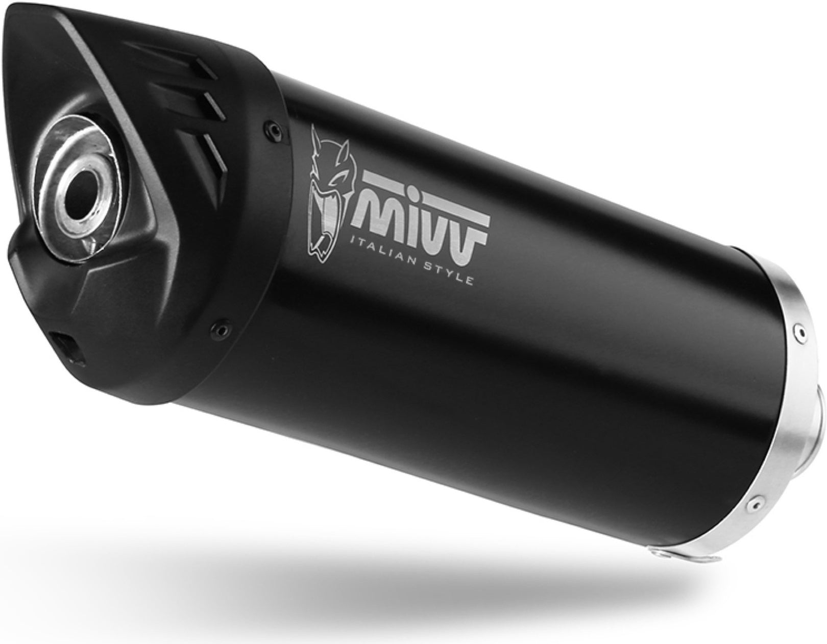 Non-Catalytic Exhaust Tip With Sound Certification Mover Steel Black - Mivv Compatible With Piaggio Vespa Gtv 300 (2023-2024)