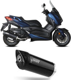 Terminale Di Scarico Catalizzato E Con Omologazione Suono Mover Inox Nero - Mivv Compatibile Con Yamaha X-Max 400 (2017-2020)