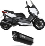 Terminale Di Scarico Catalizzato E Con Omologazione Suono Mover Inox Nero - Mivv Compatibile Con Yamaha X-Max 400 (2013-2016)