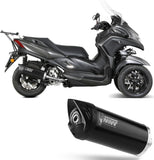 Terminale Di Scarico Catalizzato E Con Omologazione Suono Mover Inox Nero - Mivv Compatibile Con Yamaha Tricity 300 (2021-2024)