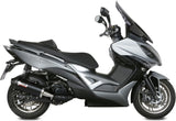 Terminale Di Scarico Catalizzato E Con Omologazione Suono Oval Inox Nero Carbonio - Mivv Compatibile Con Kymco Xciting 400 (2013-2018)