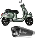 Impianto Di Scarico Completo Non Catalizzato E Con Omologazione Suono Delta Race Inox Nero Carbonio - Mivv Compatibile Con Piaggio Vespa Gts 300 (2008-2020)