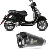 Terminale Di Scarico Non Catalizzato E Con Omologazione Suono Delta Race Inox Nero Carbonio - Mivv Compatibile Con Piaggio Vespa Gtv 300 (2023-2024)