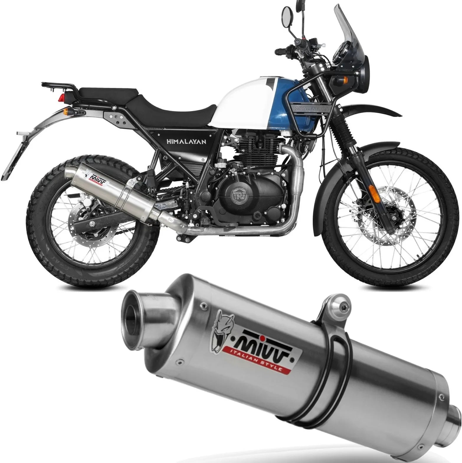 Terminale Di Scarico Catalizzato E Con Omologazione Suono Oval Inox - Mivv Compatibile Con Royal Enfield Himalayan (2021-2023)