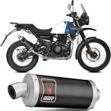 Terminale Di Scarico Non Catalizzato E Con Omologazione Suono Dakar Inox Nero - Mivv Compatibile Con Royal Enfield Himalayan (2021-2023)