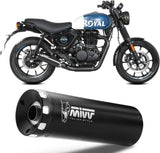 Terminale Di Scarico Con Omologazione Suono Hr-1 Inox Nero - Mivv Compatibile Con Royal Enfield Hntr 350 (2022-2024)